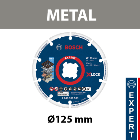 Bosch Disque à tronçonner Ø125 X-LOCK EXPERT Diamond Metal