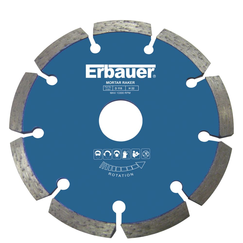 Erbauer Disque diamant à déjointer béton/pierre 115 x 22,23mm