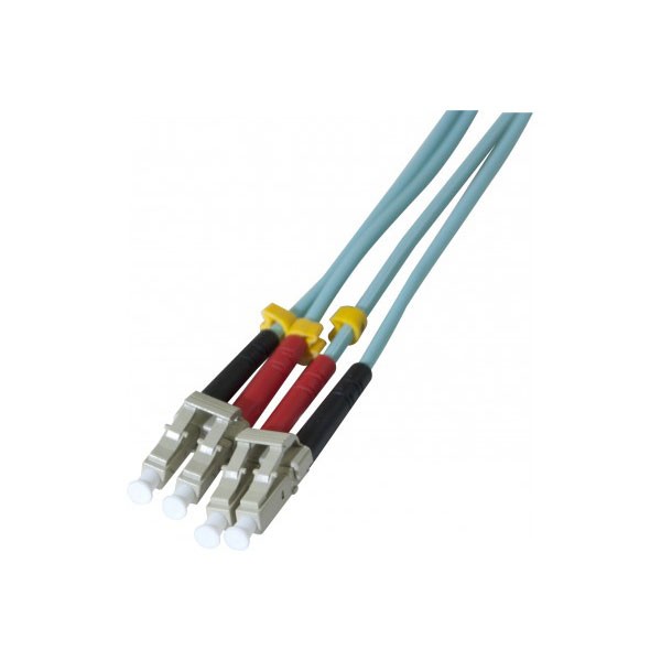 GENERIQUE Jarretière optique duplex HD multi OM3 50/125 ST-UPC/SC-UPC aqua