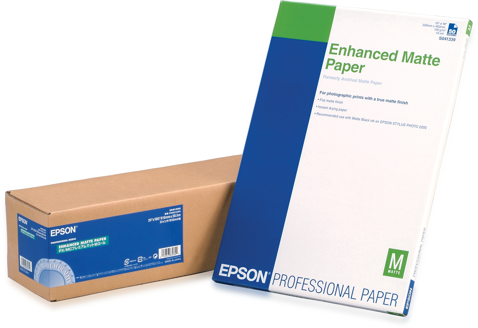 EPSON Enhanced matte papier inkjet 189g/m2 610mm x 30.5m 1 rouleau pack de 1