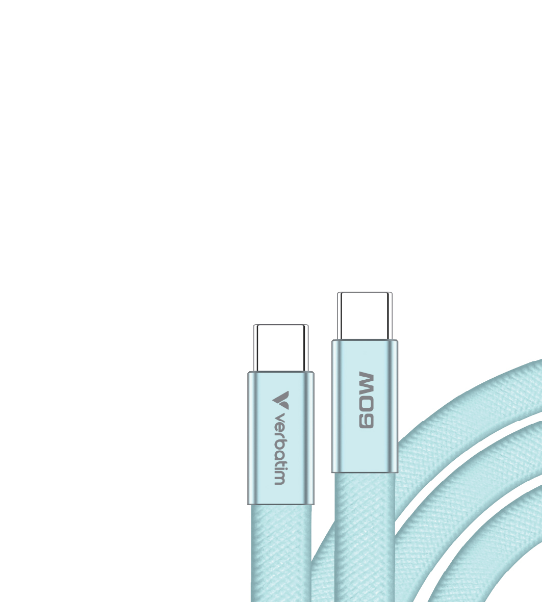 VERBATIM Sync & Charge USB-C to USB-C  60W 120cm blue