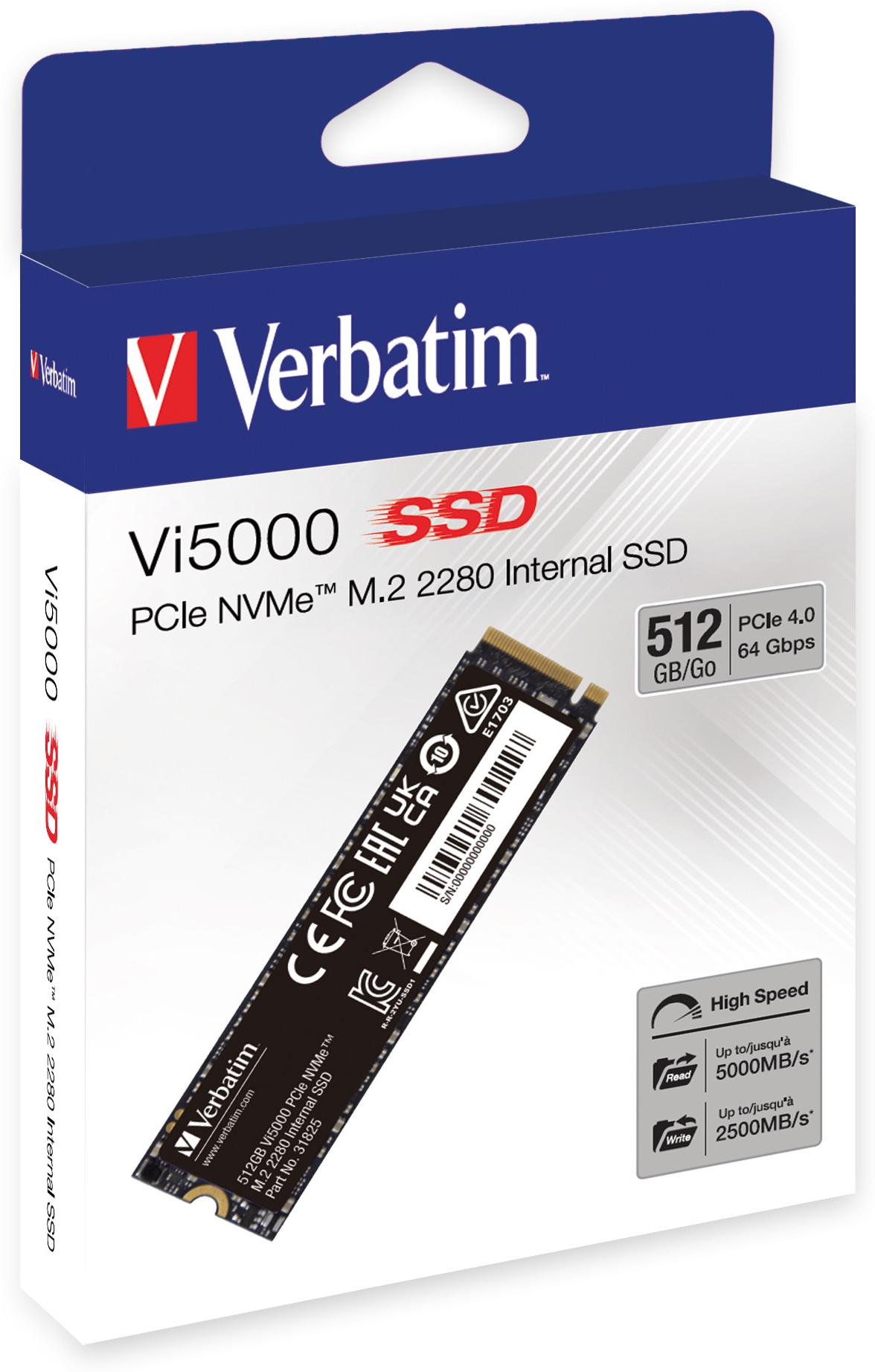 VERBATIM VI5000 PCIE4 NVME M.2 SSD 512GB