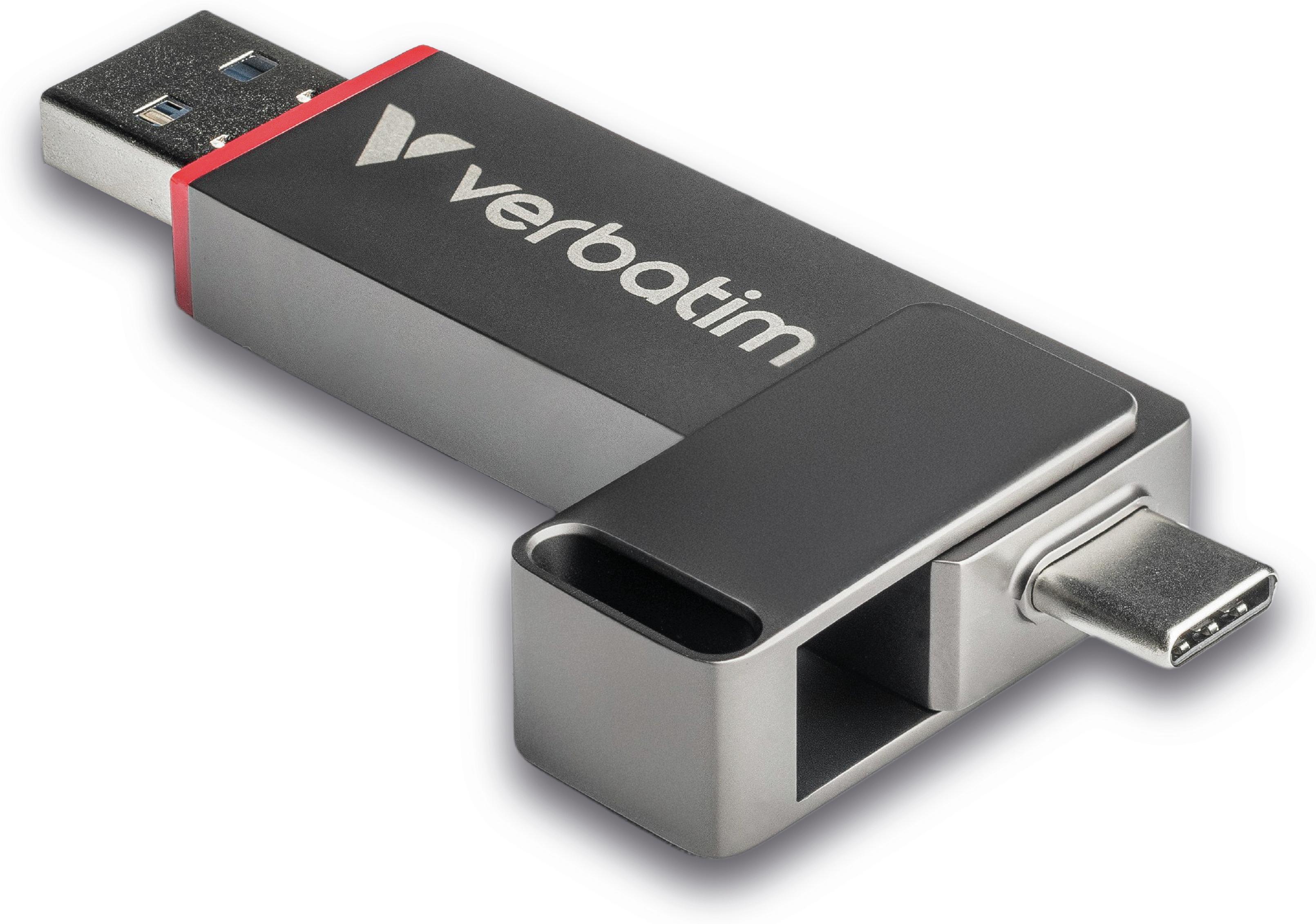 VERBATIM Clé USB-A/C 3.2 Dual QuickStick - 256Go (Gris)