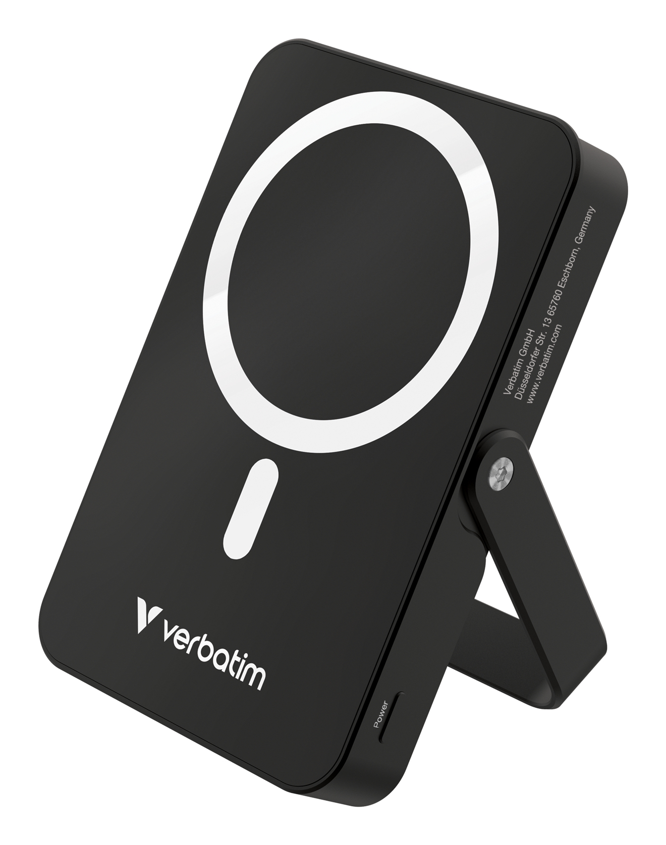 VERBATIM Batterie externe Magnétique sans fil Charge'n'Go avec support - 10000mAh (Noir)