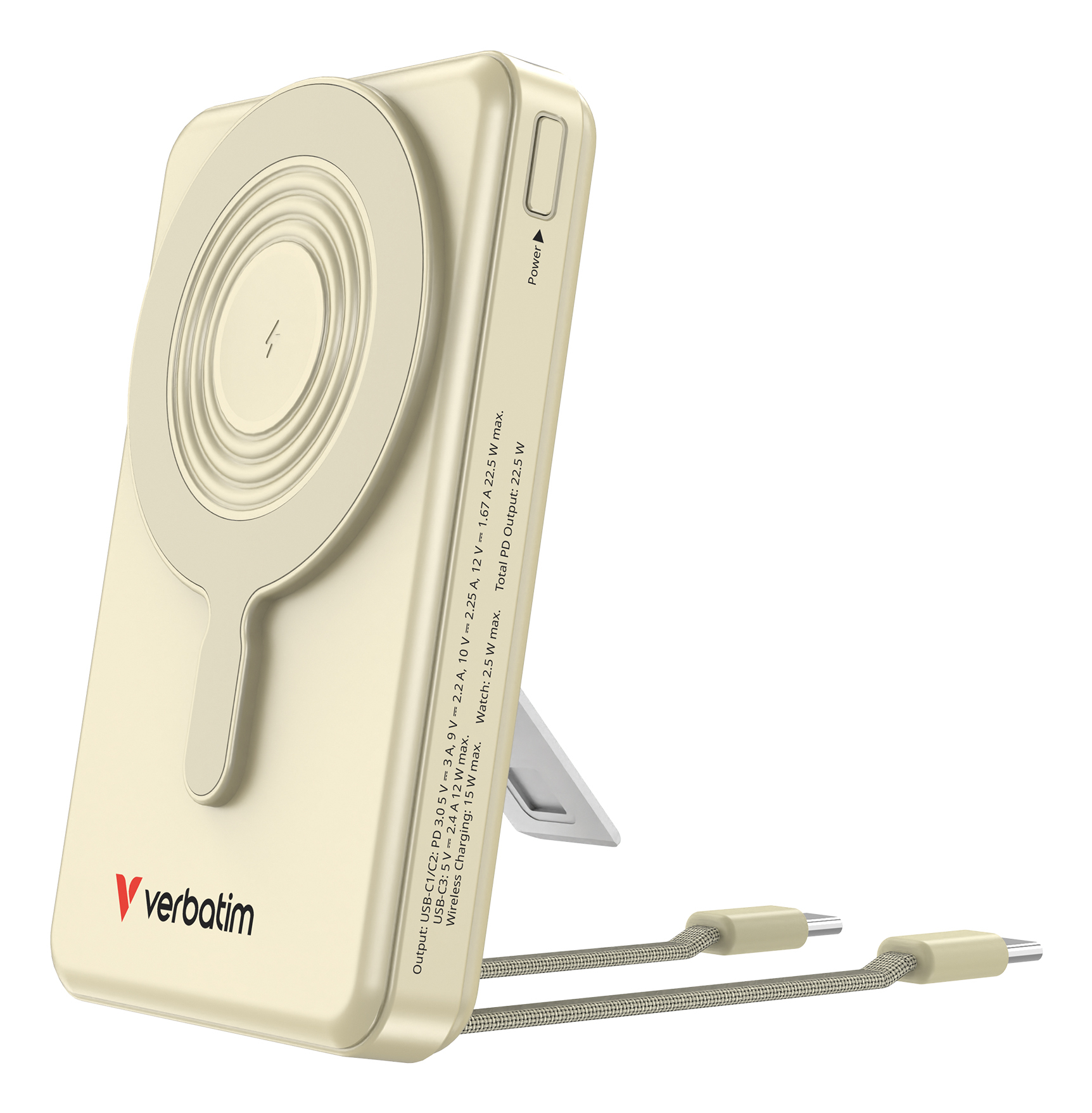 VERBATIM Charge´n´Go Power Bank 2C & Display 10000mAh gold