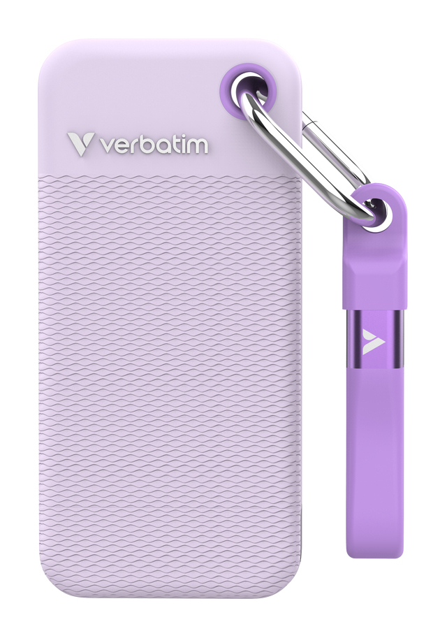 VERBATIM Pocket SSD USB 3.2 Gen 2 2TB Purple incl. two rubber sleeves
