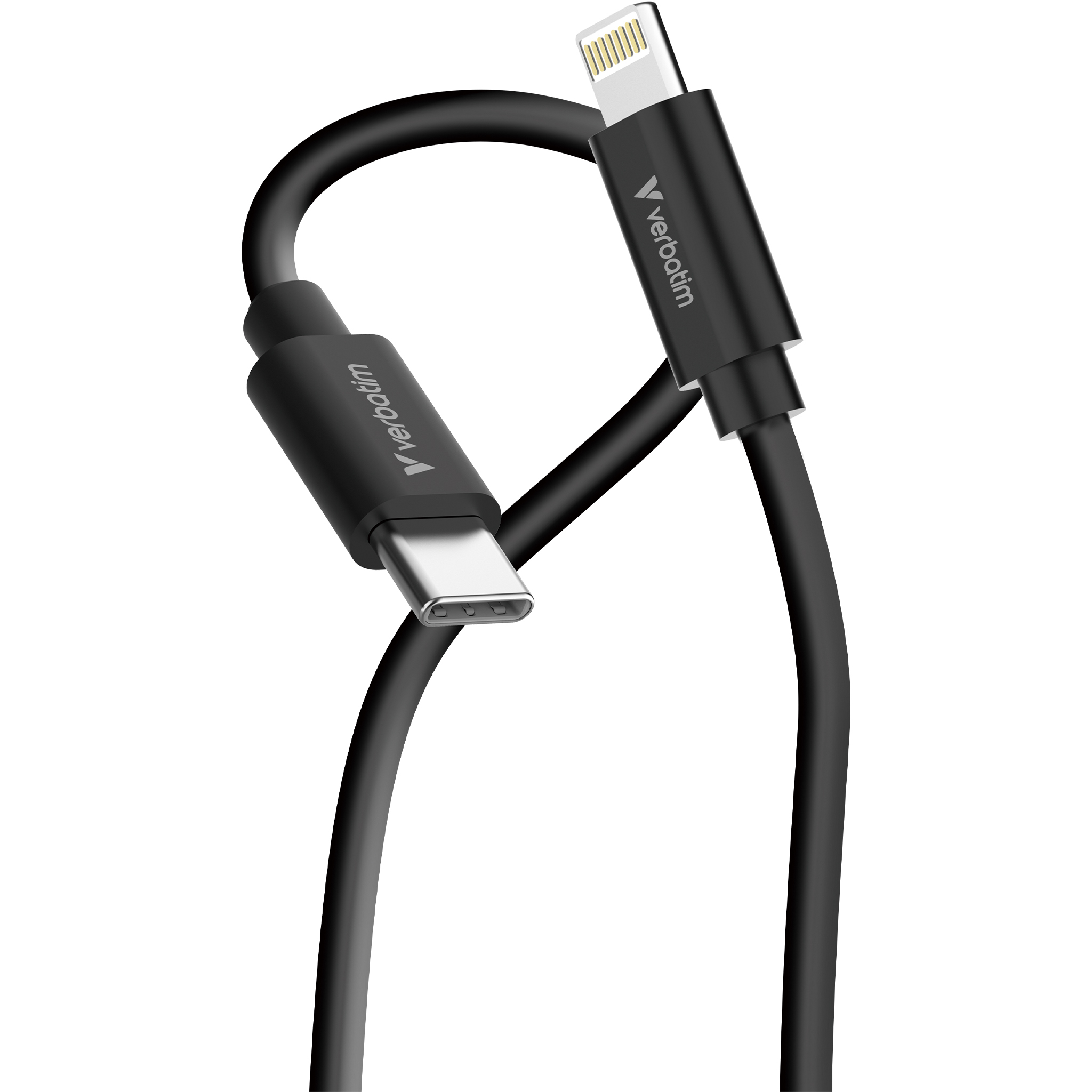VERBATIM Lot de 2 cables  Essentials Sync & Charge USB-C 27W M/M 1m (Noir/Blanc)
