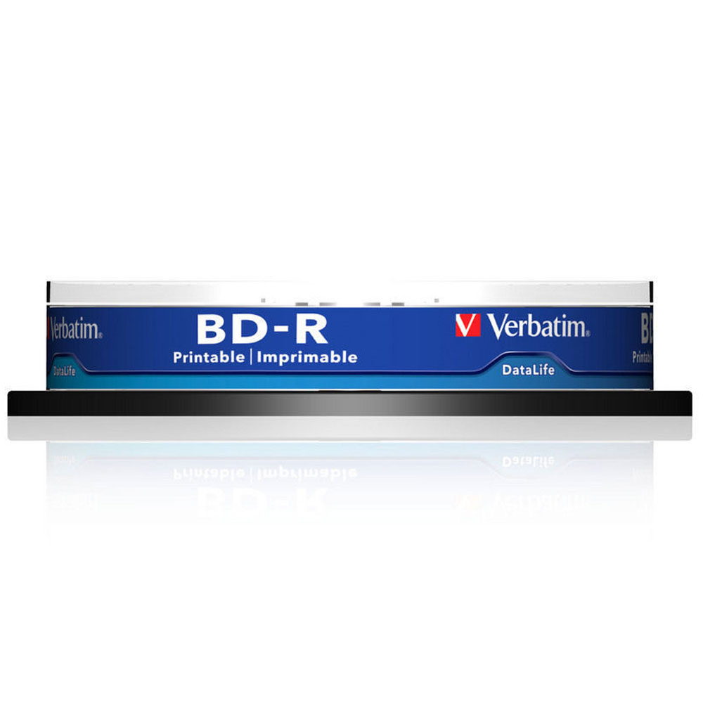 VERBATIM BD-R SL 25 GO VITESSE 6X IMPRIMABLE (PAR 10, SPINDLE)