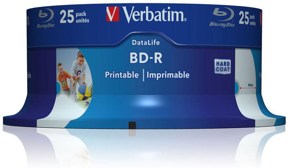 VERBATIM BD-R SL 25 Go vitesse 6x imprimable (par 25, spindle)