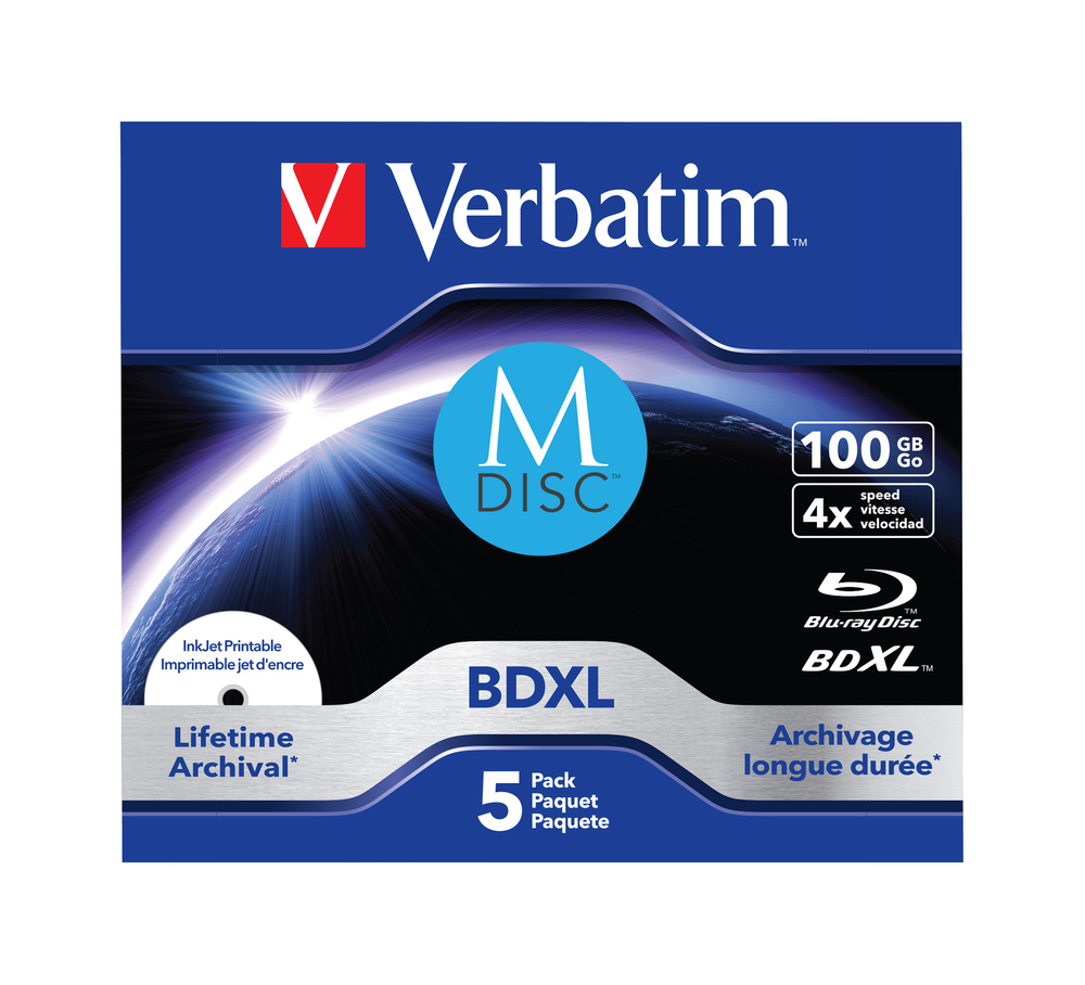 VERBATIM BD-XL 100 Go vitesse 4x imprimable (par 5, boite)
