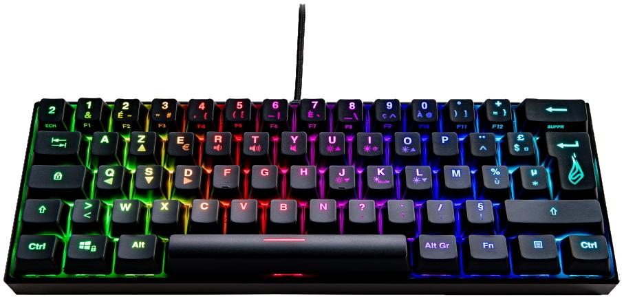 VERBATIM SureFire KingPin M1 60% Mechanical RGB Gaming Keyboard AZERTY French