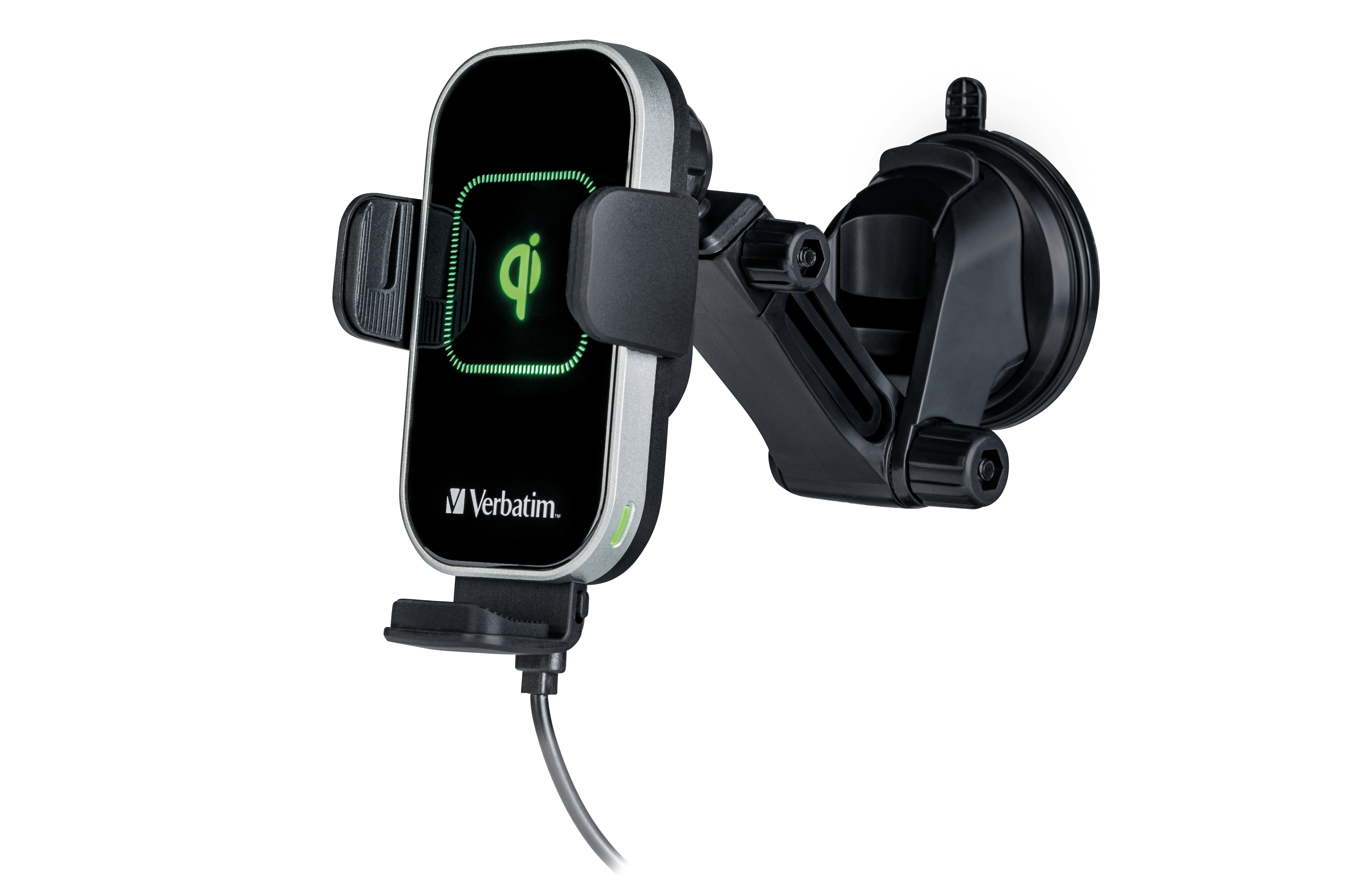 VERBATIM Support de téléphone à ventouse pour voiture FWC-03 Pro avec chargeur induction