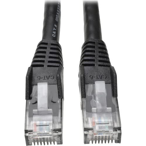 EATON Cable Ethernet Gigabit moule Snagless (UTP) Cat6 (RJ45 M/M), noir, 2,13 m