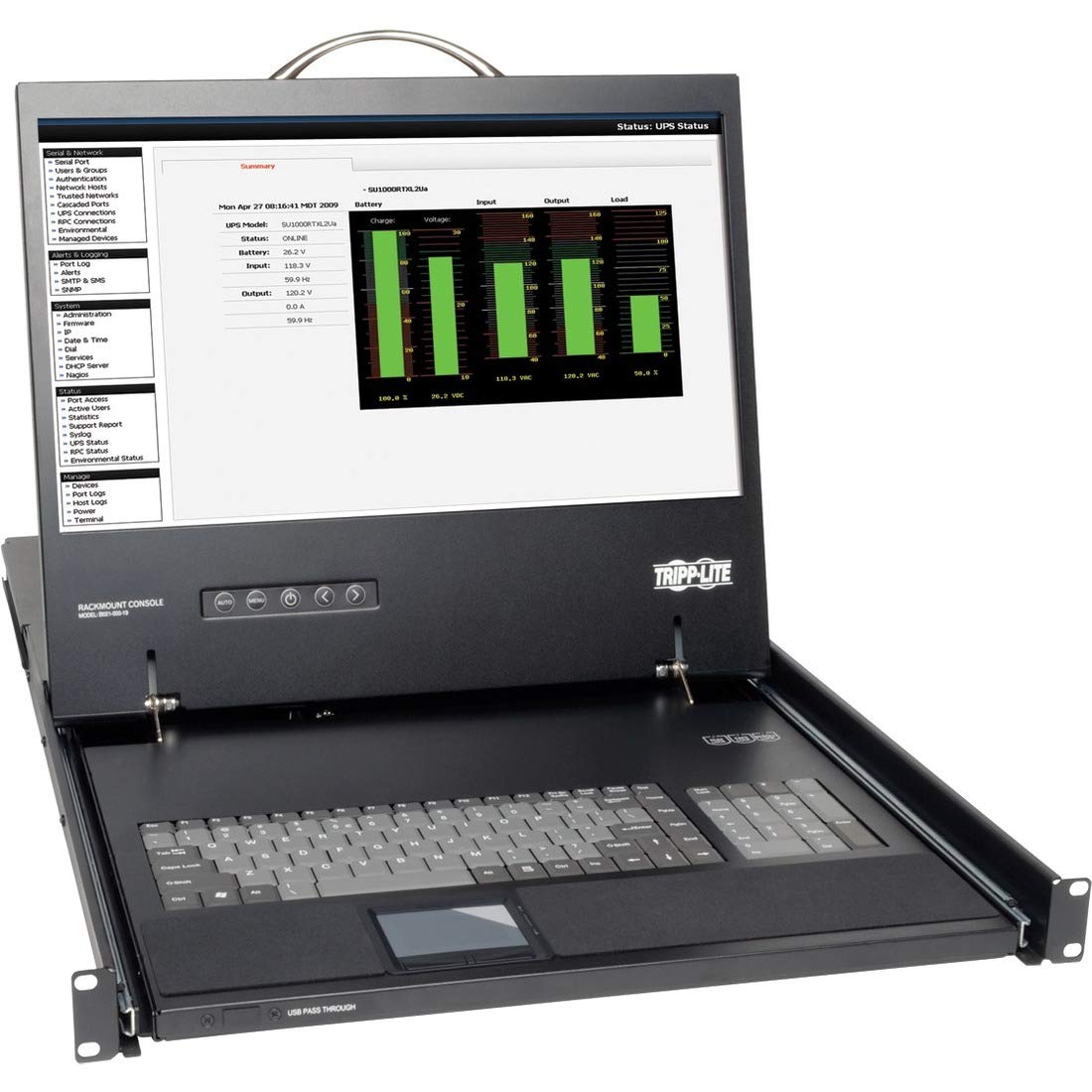 EATON 1U Rack-Mount Console with 19-in. LCD