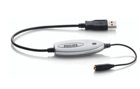 PHILIPS Adaptateur audio USB LFH9034 : stéréo, pour casques, haut-parleurs, ordi
