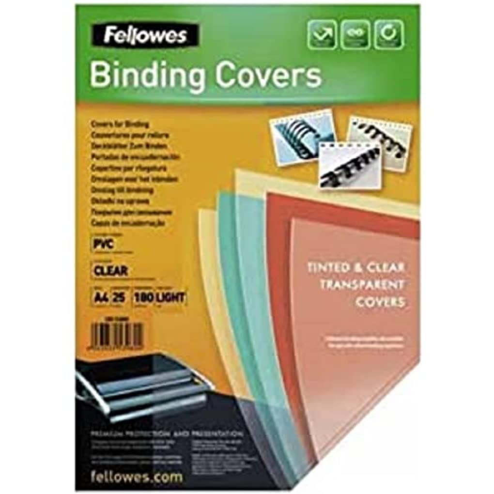 Fellowes Couvertures PVC Transparentes-180 microns A4