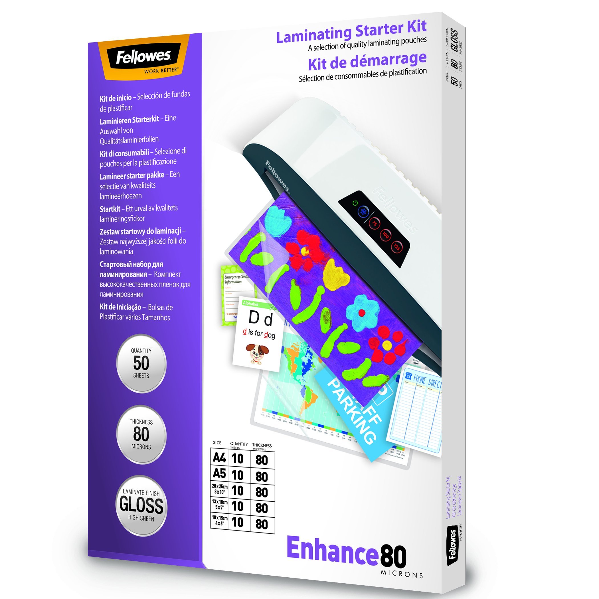 Fellowes STARTER KIT PLASTIFICATION 80MIC 50
