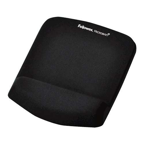 Fellowes Tapis de souris avec repose poignet PlushTouch (Noir)
