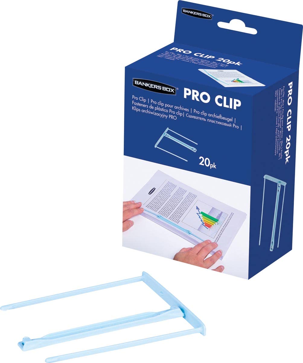 Fellowes Biding Clip Sky Blue Pack Of 20