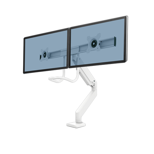 Fellowes Bras porte-écran double EPPA Blanc