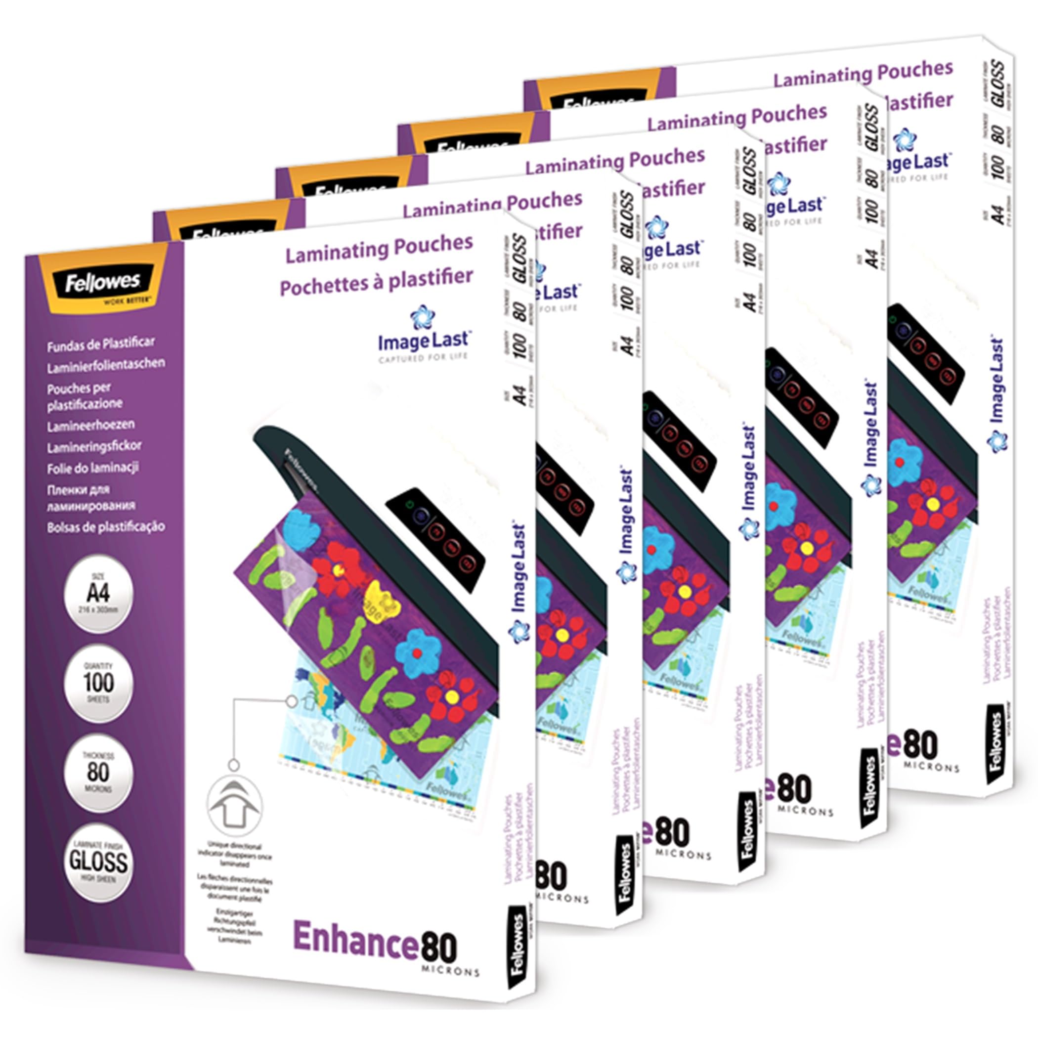 Fellowes POCHETTE DE PLASTIFICATION IMAGELAST A4 80 MIC 500PK