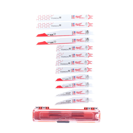 Milwaukee Coffret de 12 lames de scie sabre SAWZALL Multi-matériaux