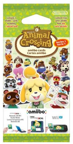 Nintendo pack cartes amiibo 3 cartes animal crossing serie 1