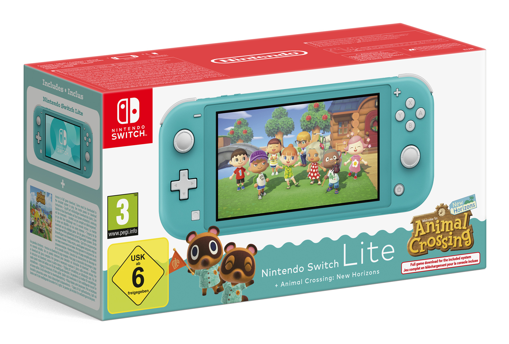 Nintendo Console Switch Lite Turquoise + Animal Crossing