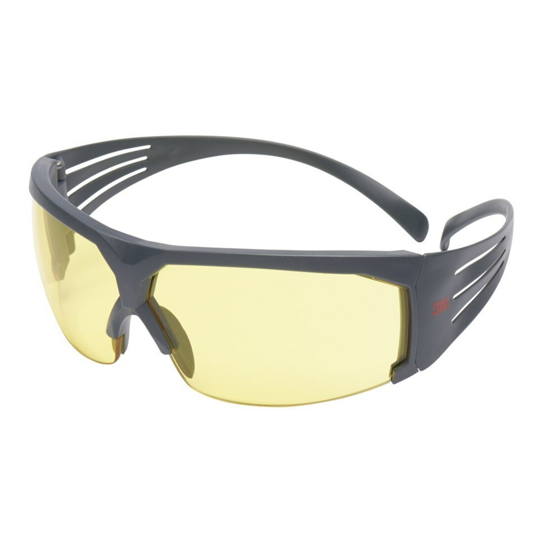3M Schutzbrille SecureFit™-SF600 EN 166 Monture grise, verre jaune PC