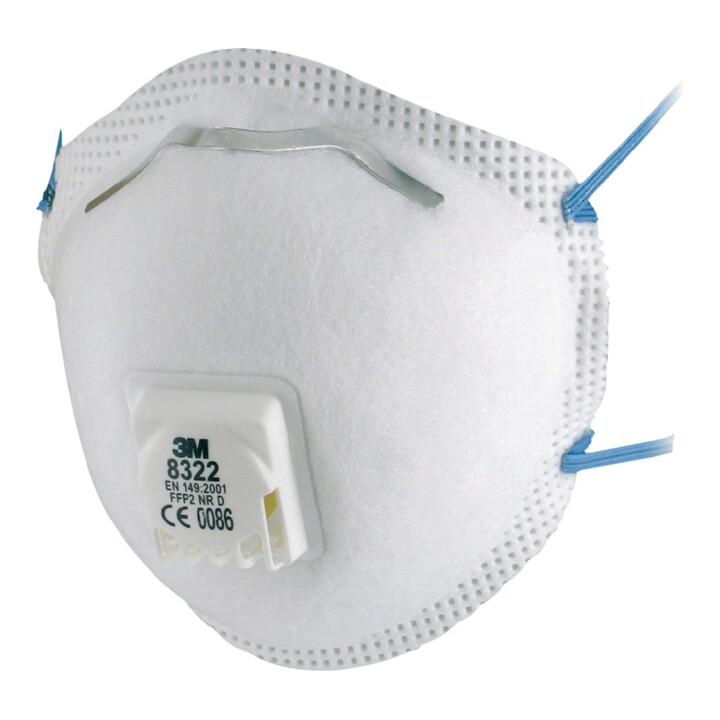 3M Masque de protection respiratoire 8322 EN 149:2001 + A1:2009 FFP2 NRD 10 pcs/car