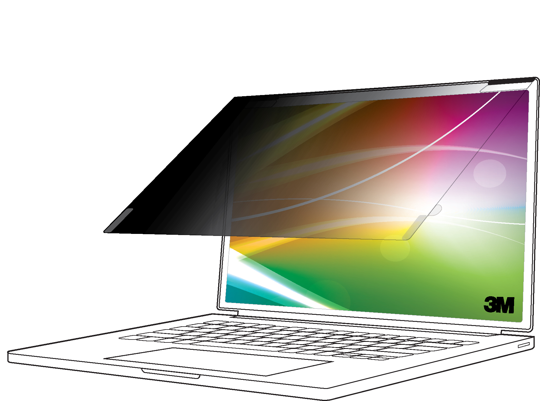 3M Filtre de confidentialité  Bright Screen pour Microsoft® Surface® Laptop 7 13.8