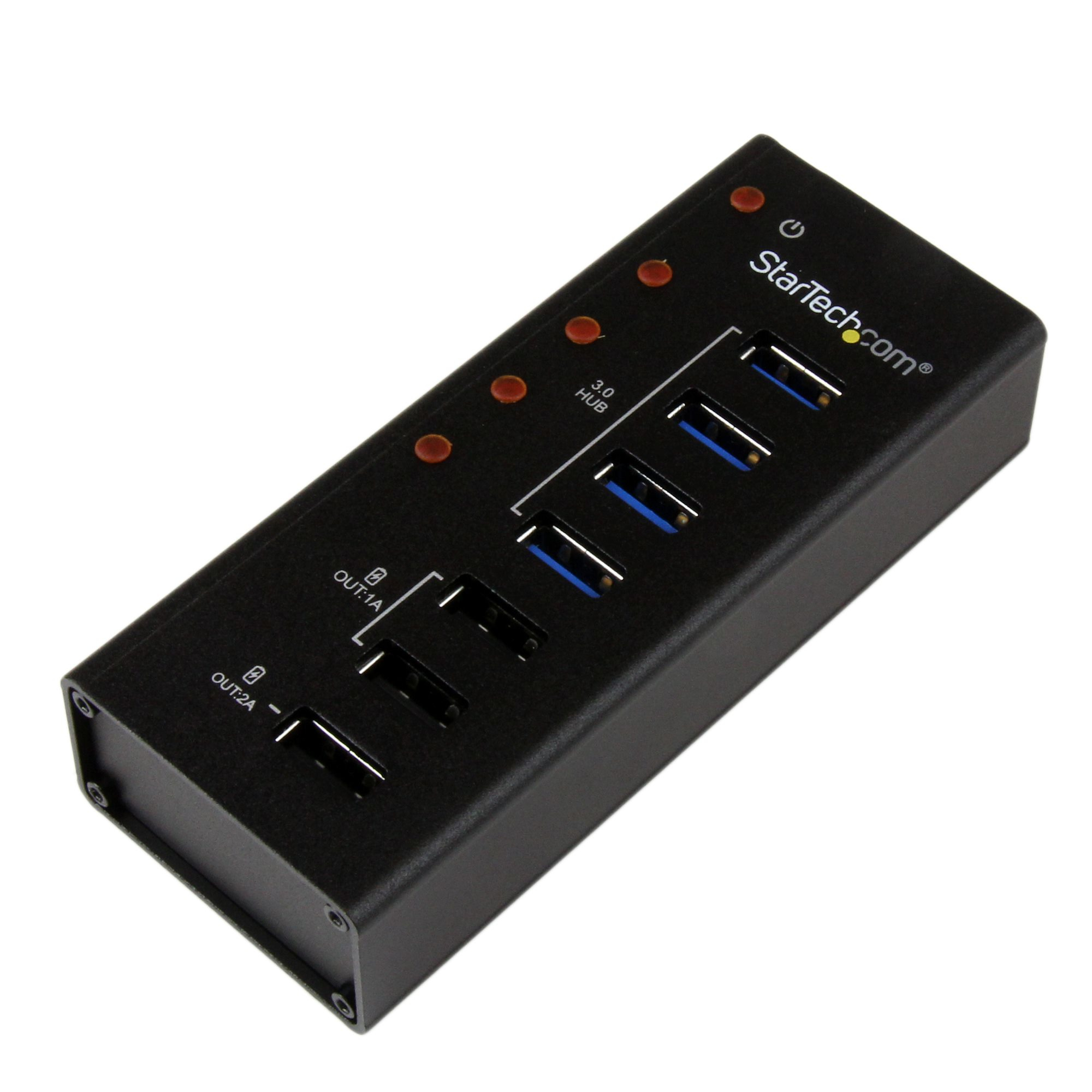 STARTECH StarTech.com Hub USB 3.0 Alimenté de 4 ports avec Station de Recharge de 3 ports USB (2 x 1A, 1 x 2A)