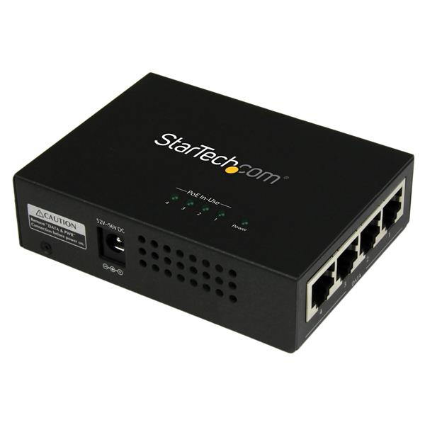STARTECH StarTech.com Injecteur PoE+ à 4 ports Gigabit