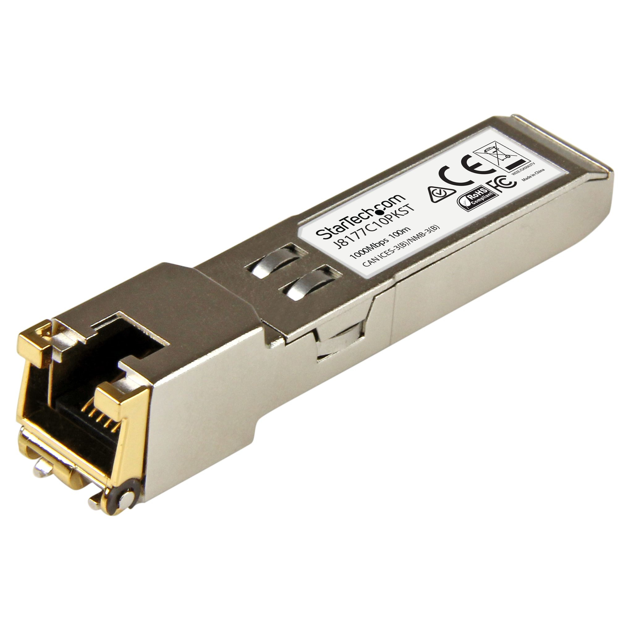 STARTECH StarTech.com Paquet de 10 modules de transceiver SFP Gigabit RJ45 en cuivre