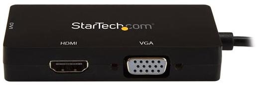 STARTECH STARTECH Adaptateur multiport USB-C - Connectez votre ordinateur USB-C à un écran VGA, DVI ou HDMI en toute simplicité. Portable et compact, avec des résolutions jusqu'à 4K. Idéal pour les professionnels IT.