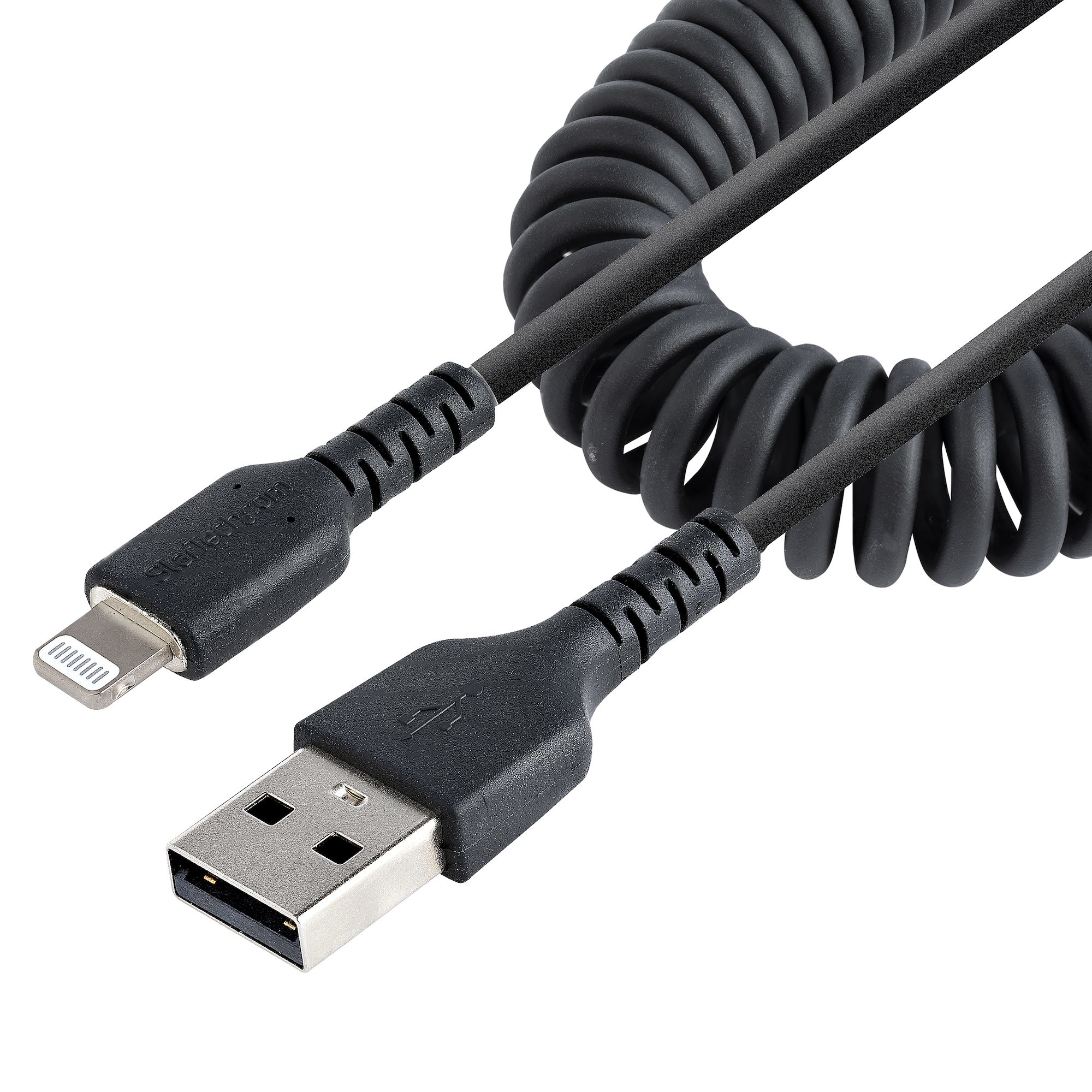 STARTECH <p>Ce câble Lightning à USB A enroulé peut résister aux exigences quotidiennes de la charge et de la synchronisation de vos appareils mobiles. Il se contracte à 38cm, ce qui le rend compact et pratique à ranger.</p><h3>Construit pour une utilisat
