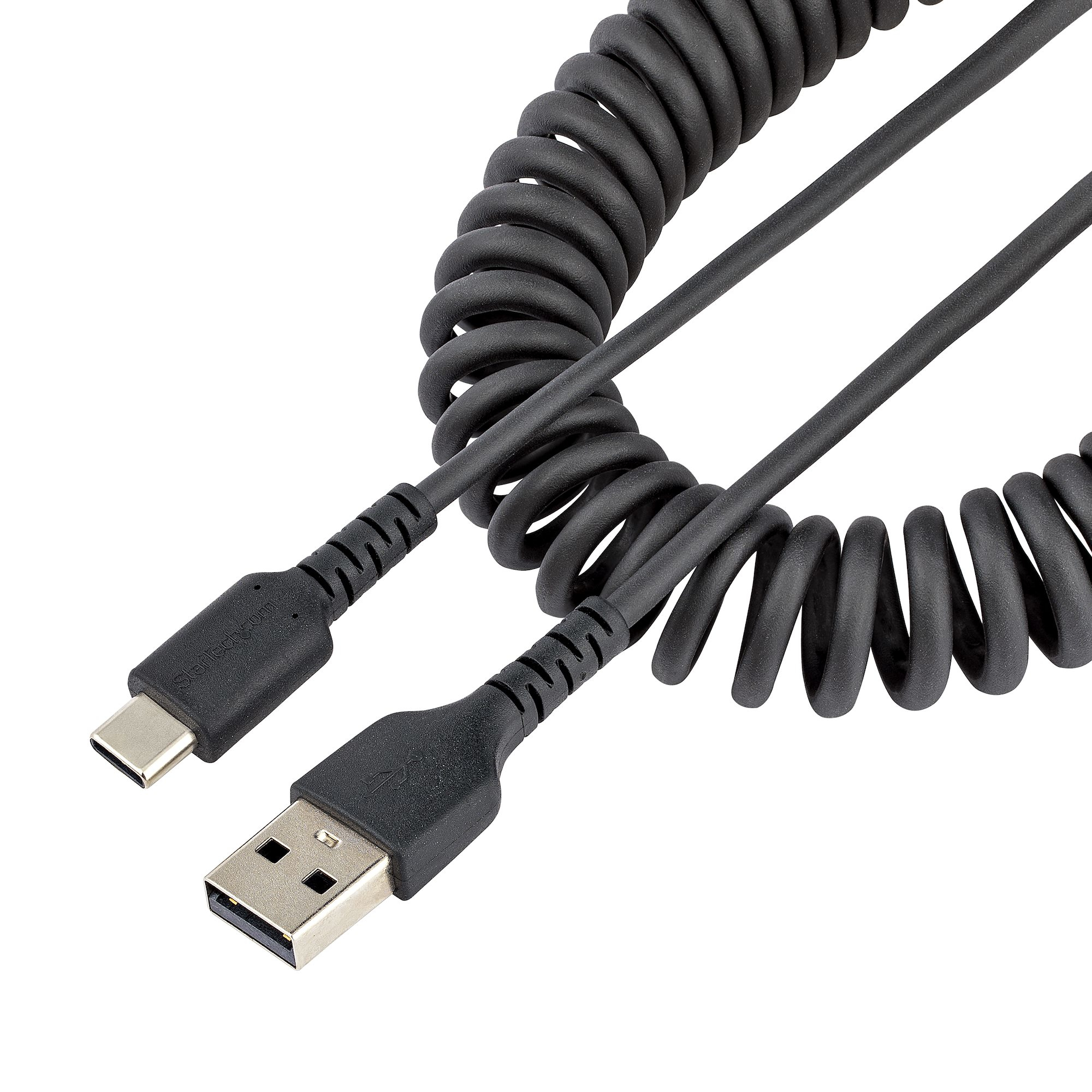 STARTECH Ce câble USB A vers USB C spiralé de 50 cm peut résister aux demandes quotidiennes de chargement et de synchronisation de vos appareils mobiles. Il se contracte jusqu'à atteindre 32 cm, ce qui le rend compact et pratique à ranger.<h3>Construit po
