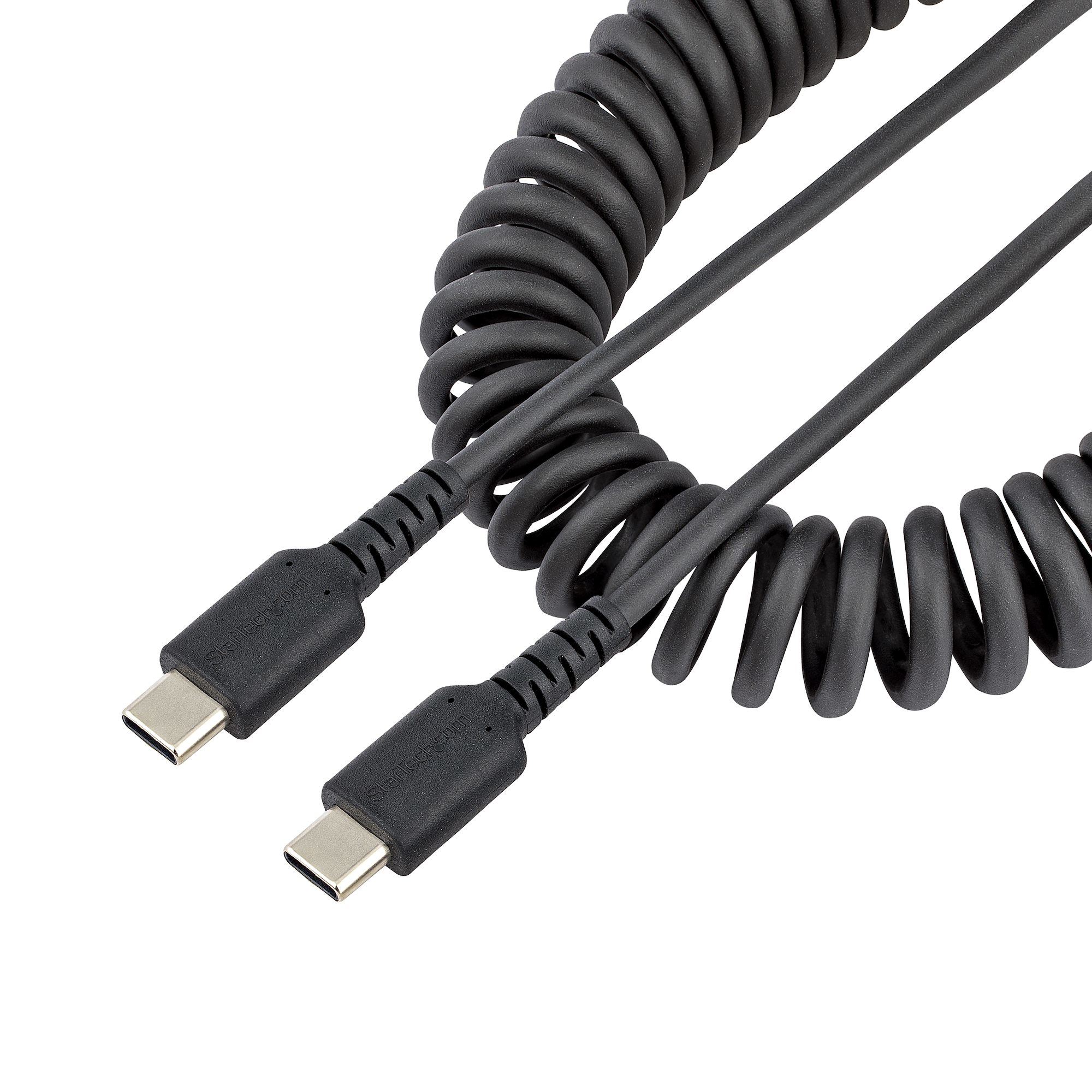 STARTECH Ce câble USB C spiralé de 50 cm peut résister aux exigences quotidiennes de la charge et de la synchronisation de vos appareils mobiles. Il se contracte jusqu'à atteindre 32cm, ce qui le rend compact et pratique à ranger.<h3>Construit pour une ut