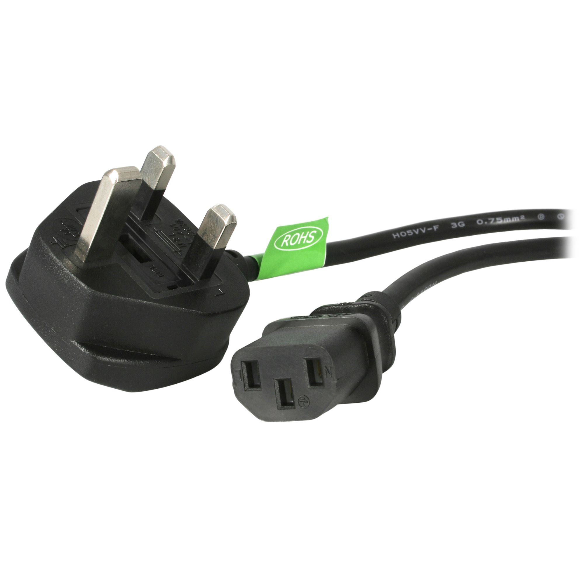 STARTECH StarTech.com Câble d'Alimentation pour PC UK, BS 1363 à C13, 18AWG
