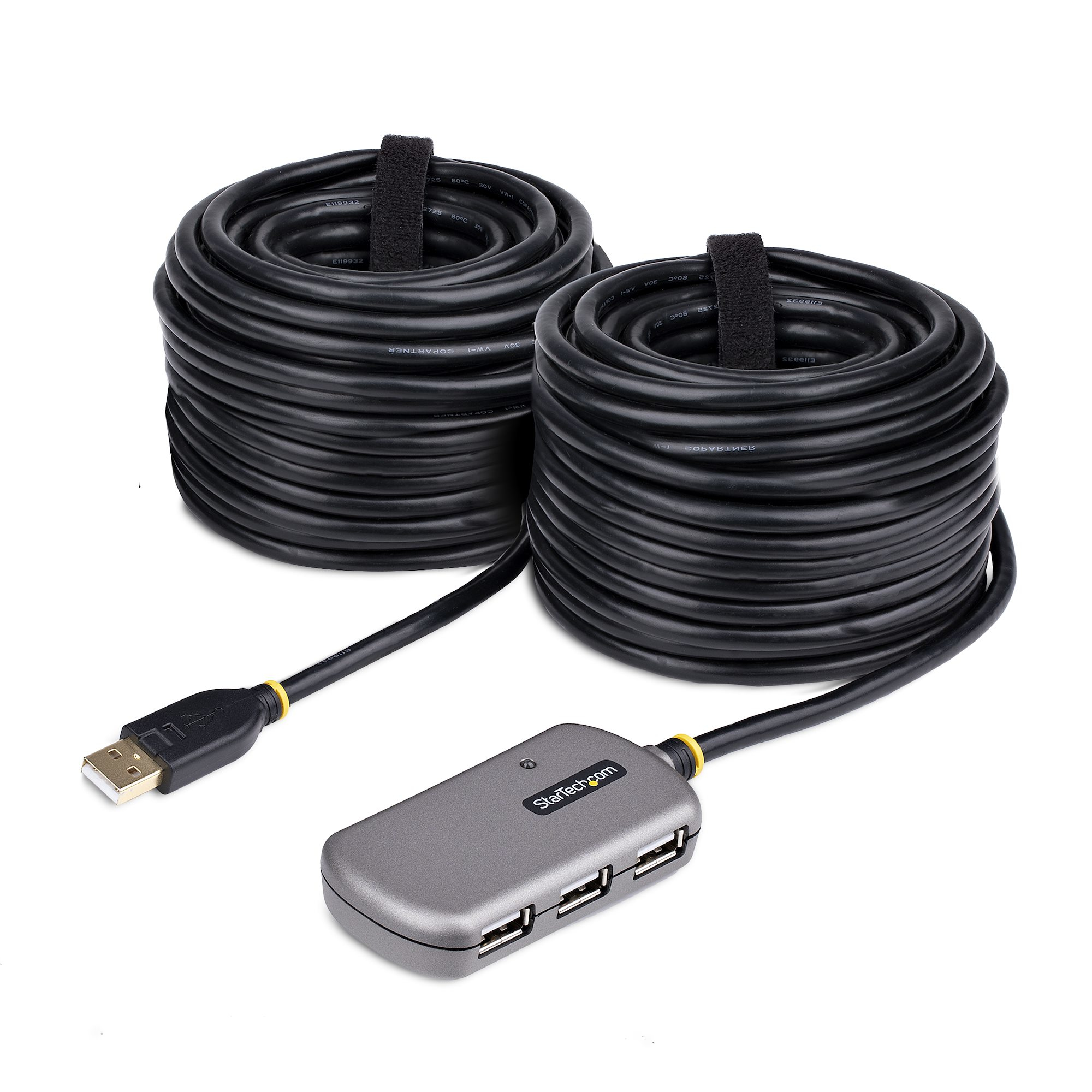 STARTECH StarTech.com Hub USB d'Extension, Câble USB 2.0 de 24m, Hub USB-A 4 Ports