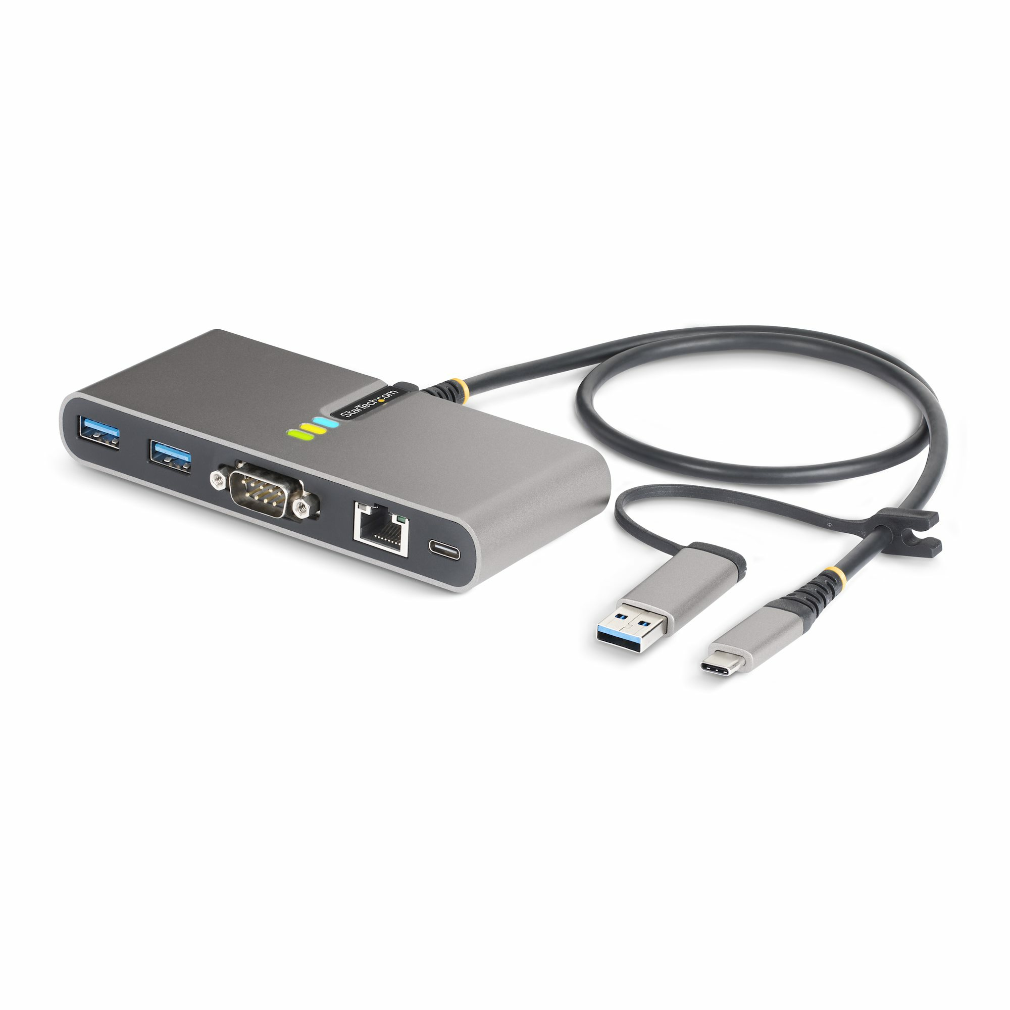 STARTECH StarTech.com Hub USB-C à 2 Ports avec Ethernet et RS-232, PD, 2x USB-A