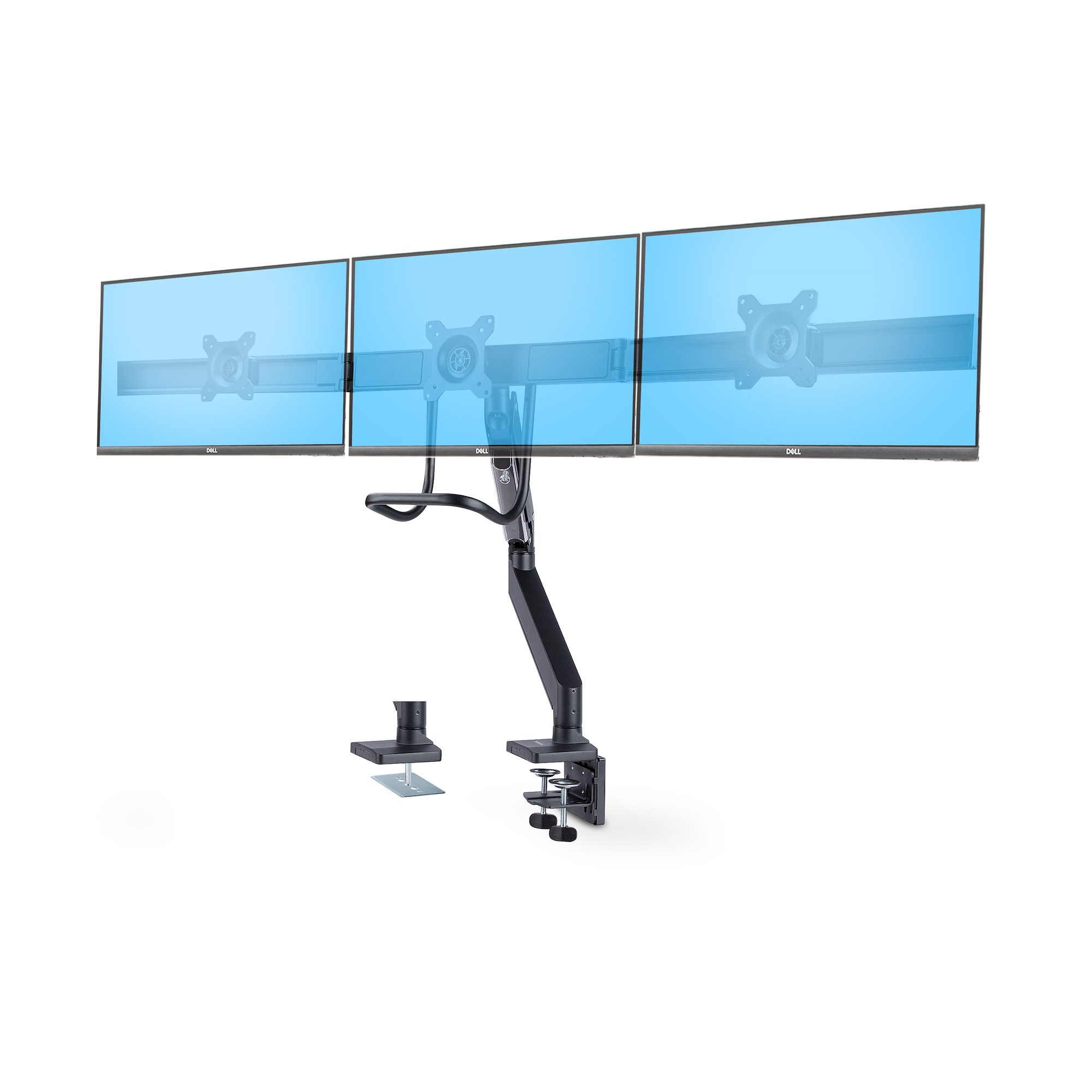 STARTECH StarTech.com Crossbar Triple Monitor Desk Mount, VESA 75x75/100x100