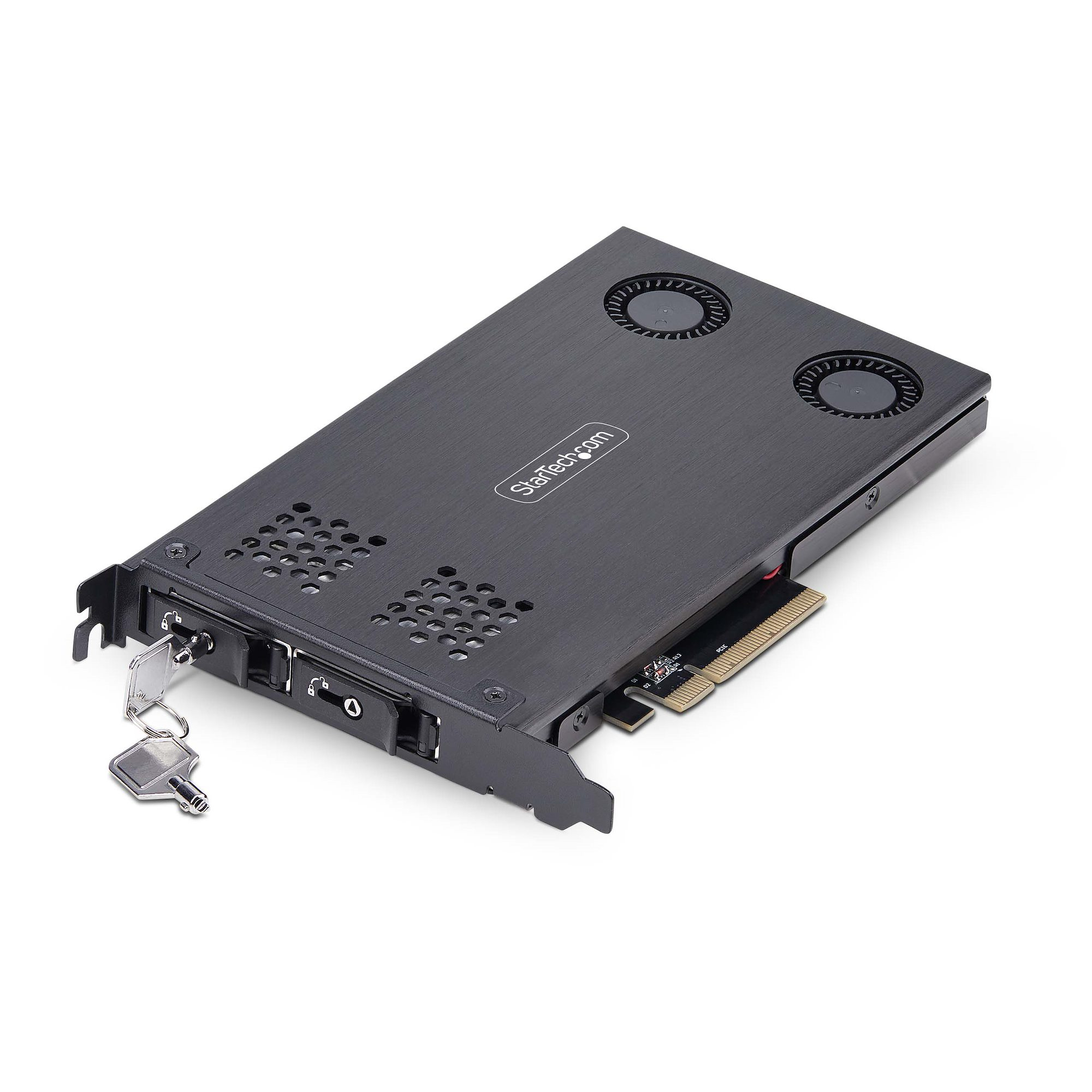 STARTECH StarTech.com Dual-Bay M.2 NVMe SSD Removable Mobile Rack for PCIe x8 Slot