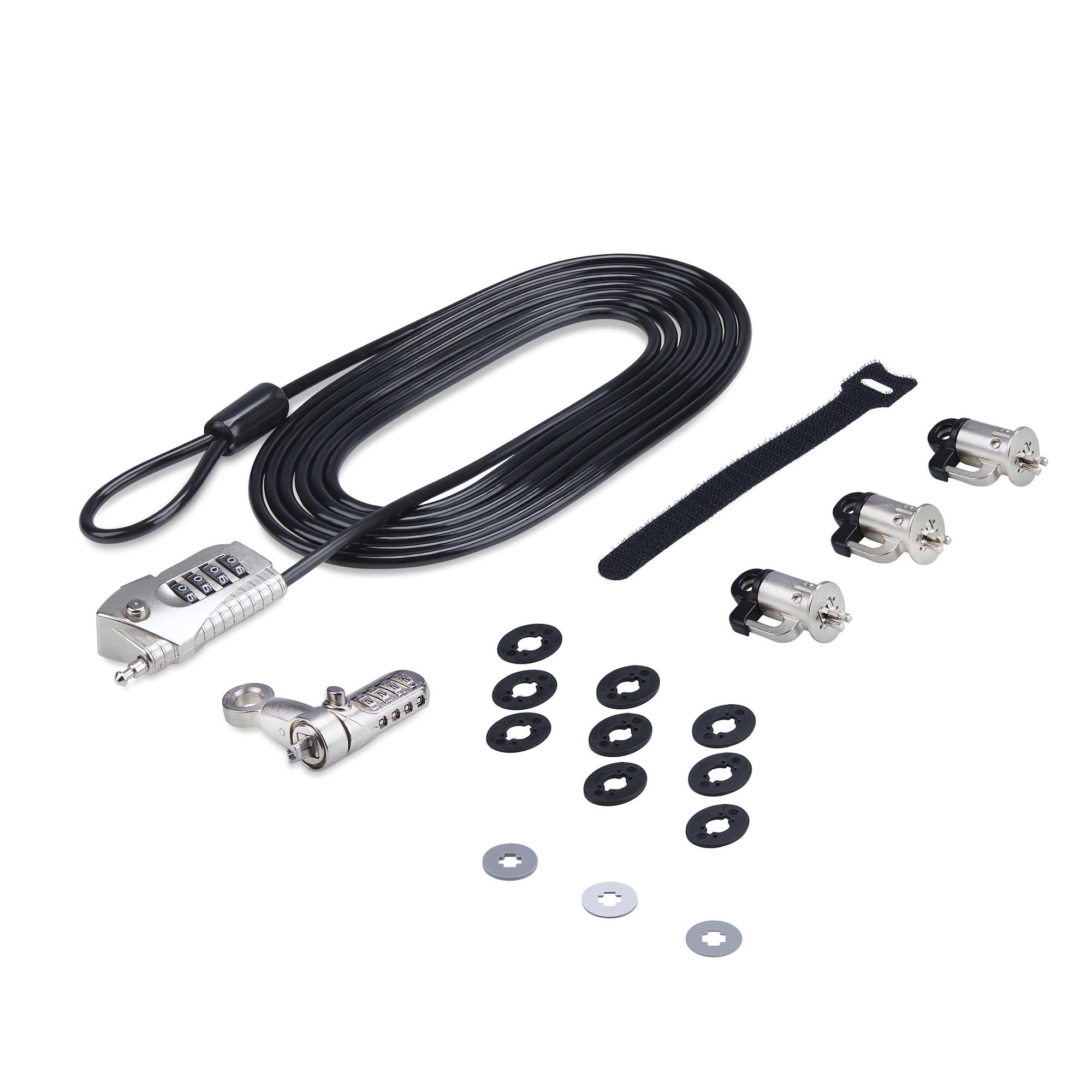 STARTECH StarTech.com Laptop/Desktop & Peripheral Lock Kit, 9.8ft (3m) Cable