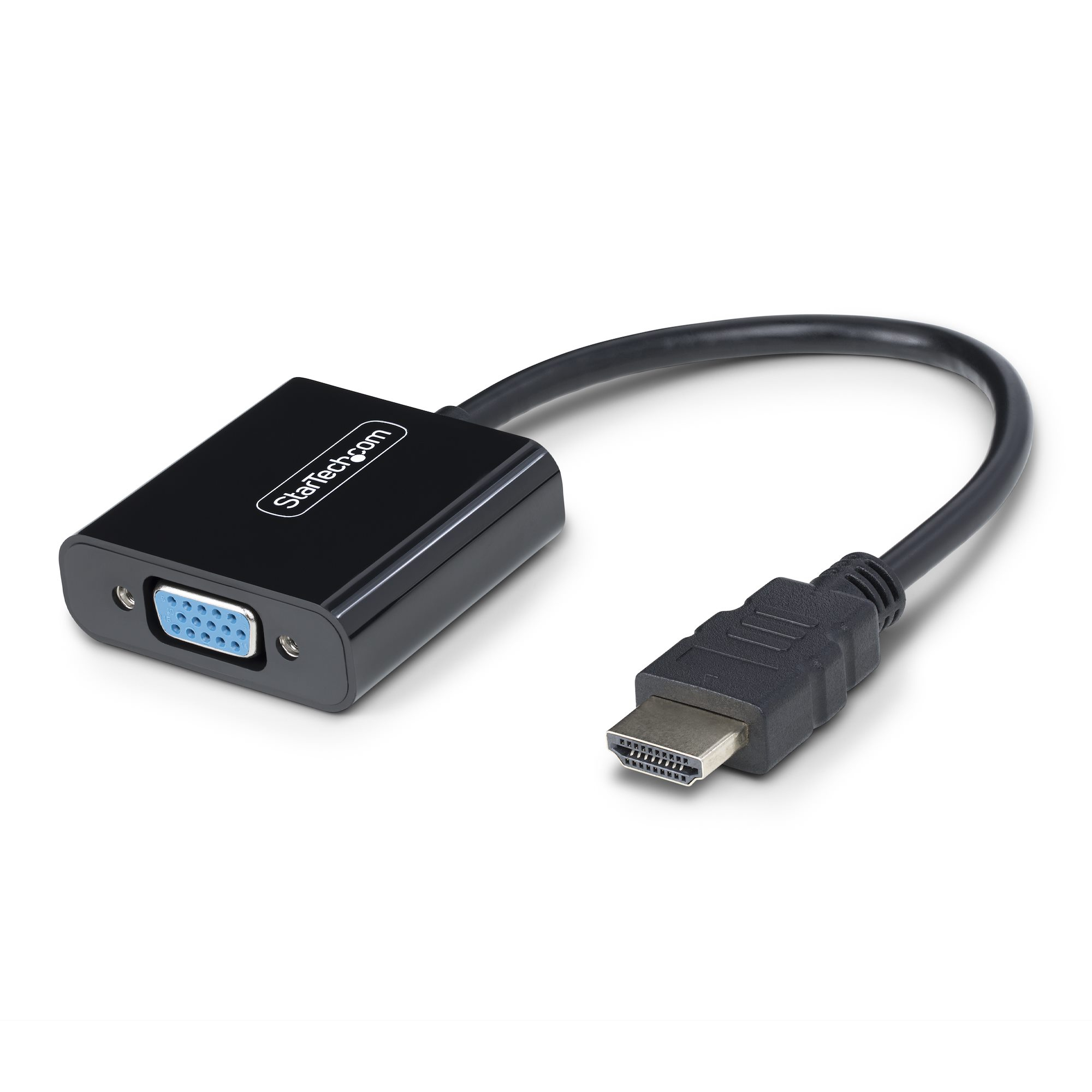 STARTECH HDMI to VGA Adapter, Active Video Converter For Laptop/Desktop, 1920x1080 (1080p), HDMI Source to VGA Monitor/Display