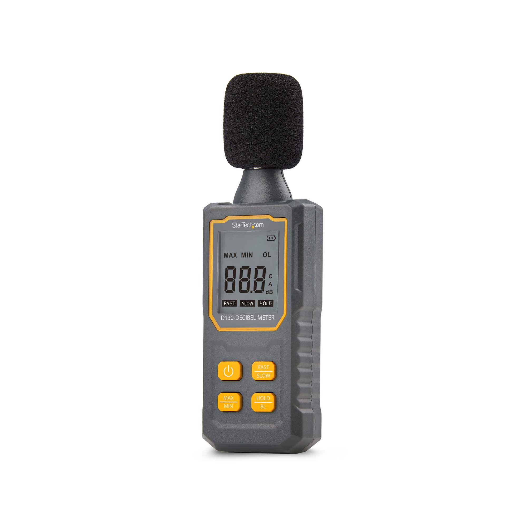 STARTECH Handheld Digital Sound Meter w/Large LCD, Noise/Decibel Level Reader for Server Rooms/Offices, Audio Monitor, 30-130dBA Range