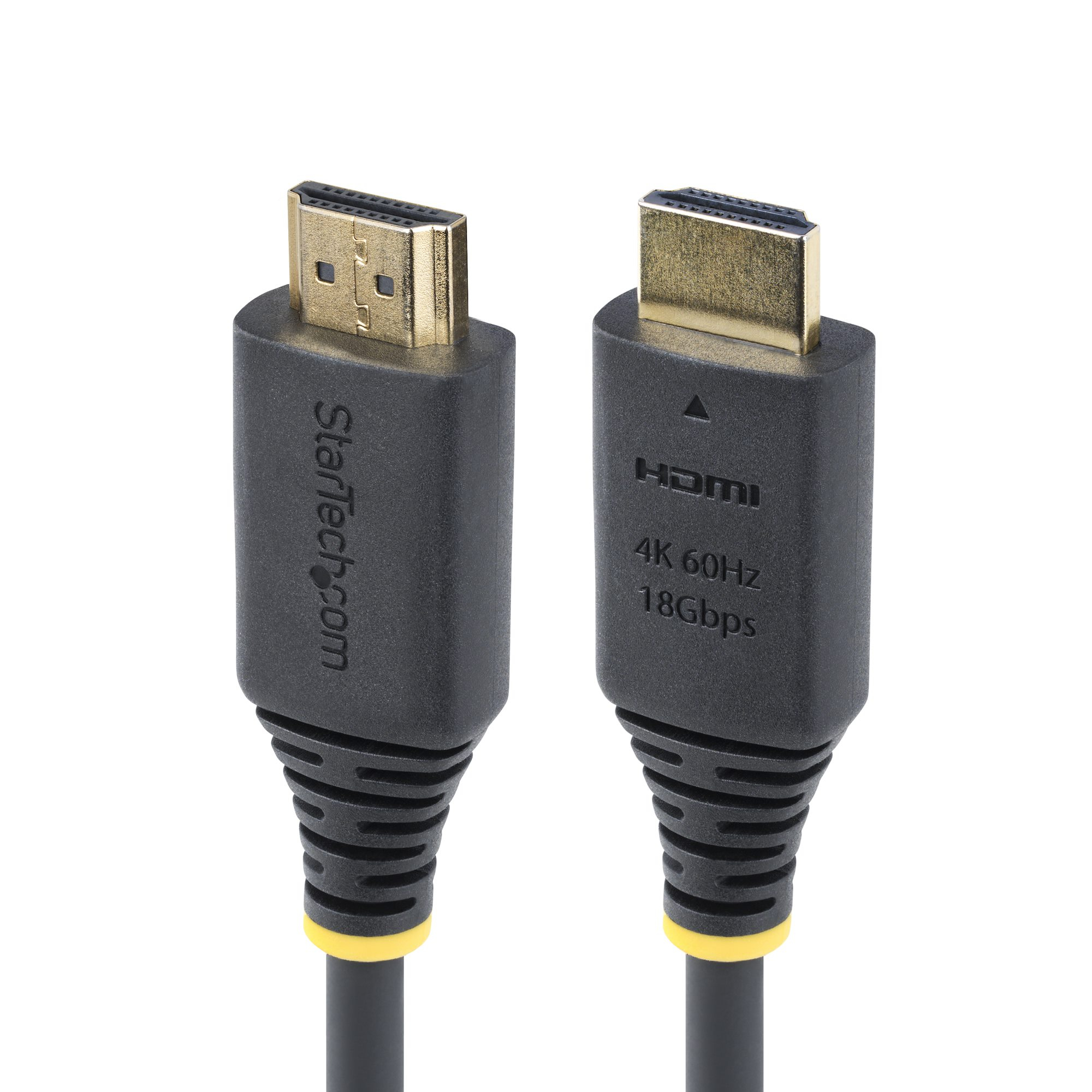 STARTECH 1.6ft (50cm) Premium Certified High Speed HDMI Cable, 4K 60Hz/1440p 144Hz, 18Gbps, UHD HDMI 2.0 Cord, TPE Jacket