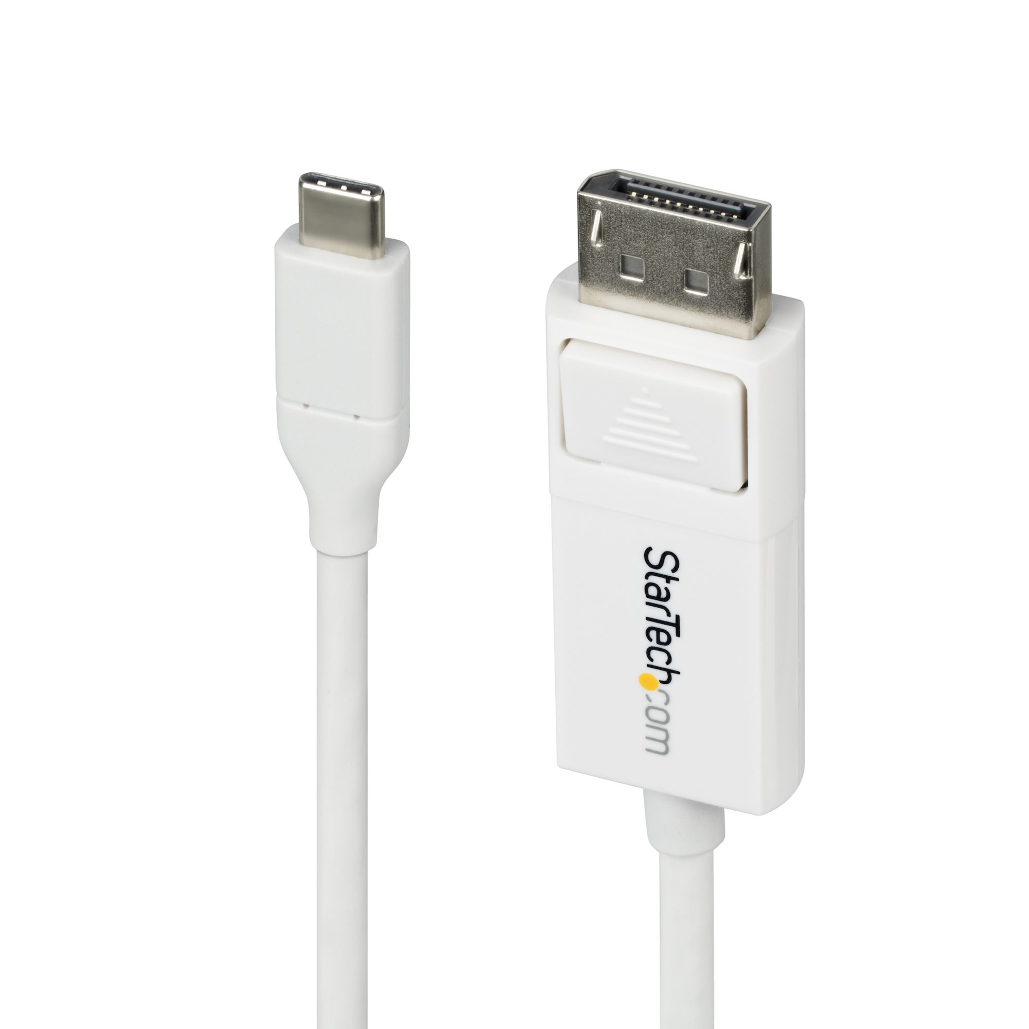 STARTECH 2m (6ft) USB-C to DisplayPort 1.2 Cable 4K 60Hz, Reversible DP to USB-C / USB-C to DP Video Adapter Monitor Cable, HDR, White