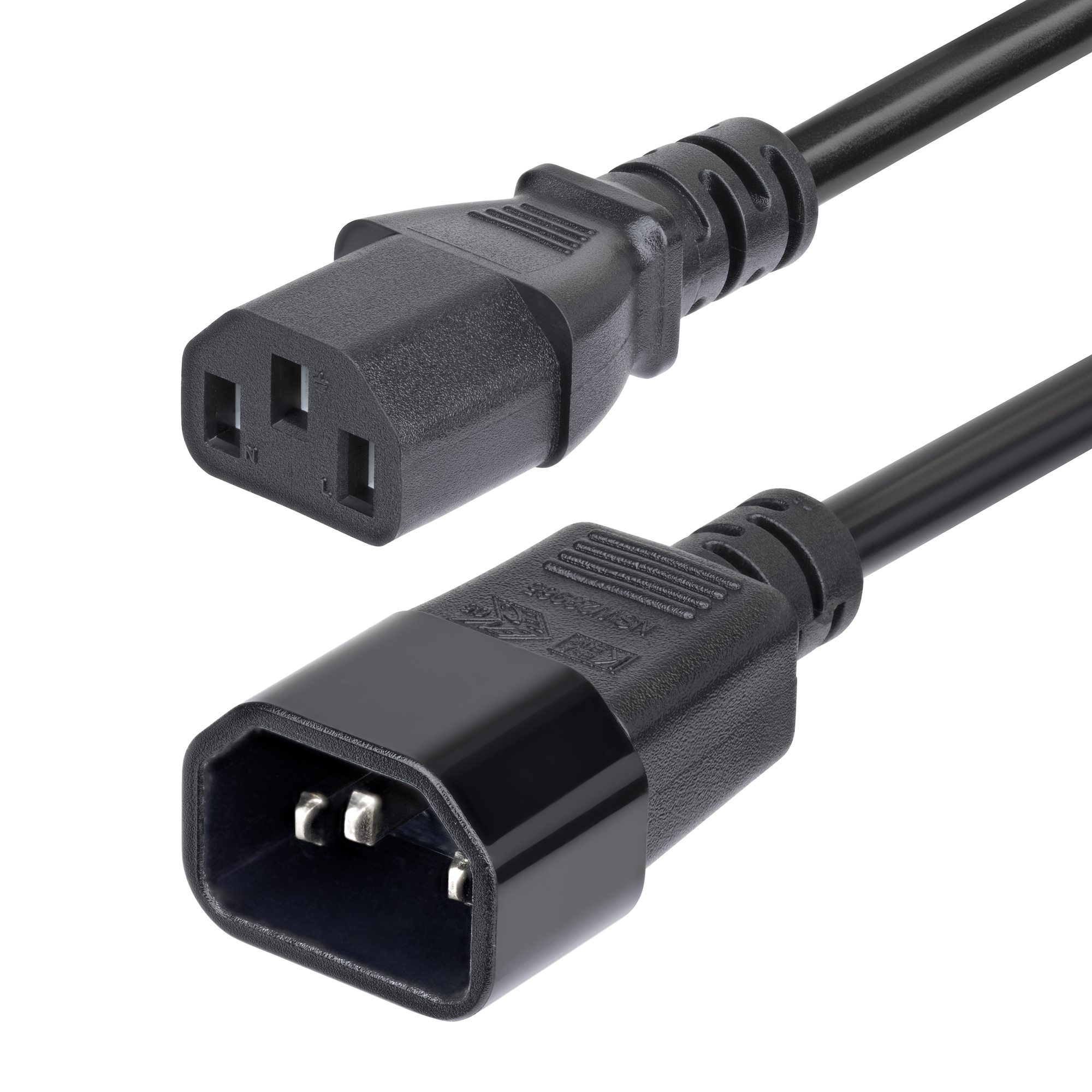 STARTECH 4.5m (15ft) Power Extension Cord, C14 to C13 PDU Power Cord, 15A 250V, 14AWG, KEMA-KEUR Certified