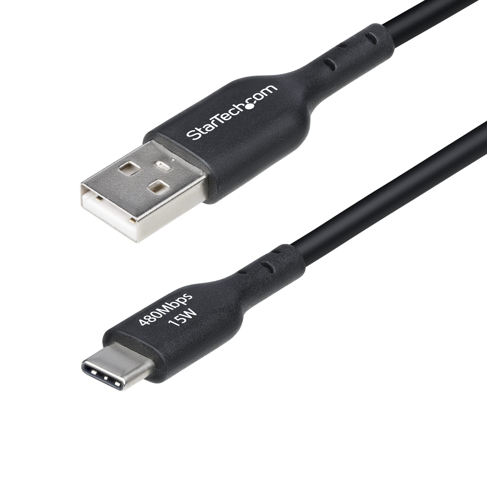 STARTECH 30cm (1ft) USB-A to USB-C Charging Cable, Charge & Sync, 3A, USB 2.0, TPE Jacket